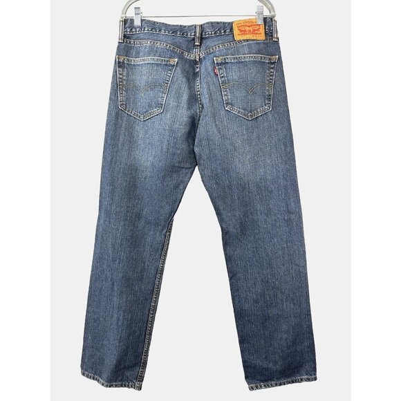 Levis 505 Retro Classic Mens Jeans 34x30 Faded Stone wash Y2K Denim Streetwear - Picture 2 of 11